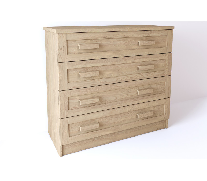 Komoda drewniana z litego drewna jesiowego Laura