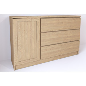 Komoda drewniana z litego drewna jesionowego Lucia